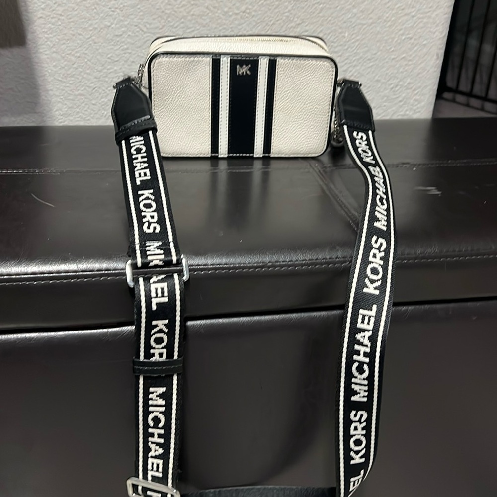 Michael Kors Small Logo Tape Camera Bag